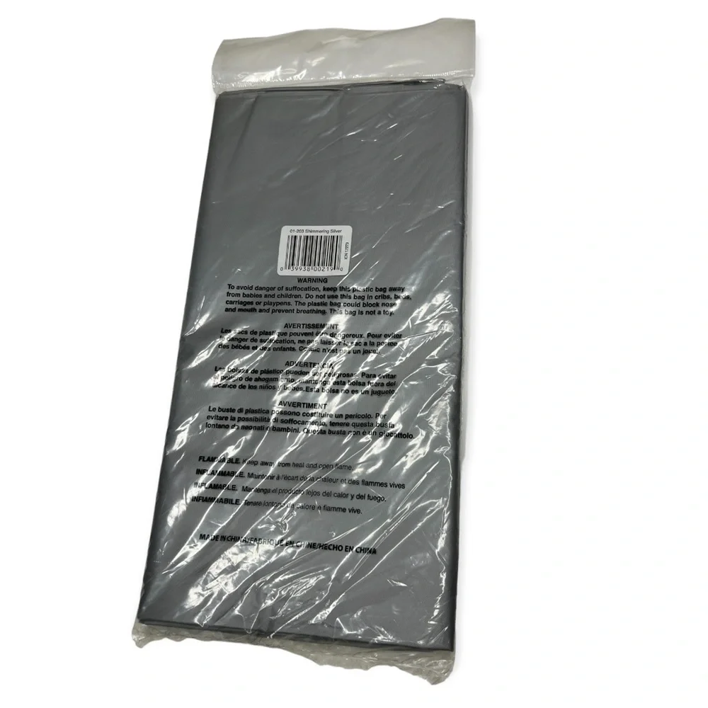 Touch of Color Plastic Table Cover Gray
